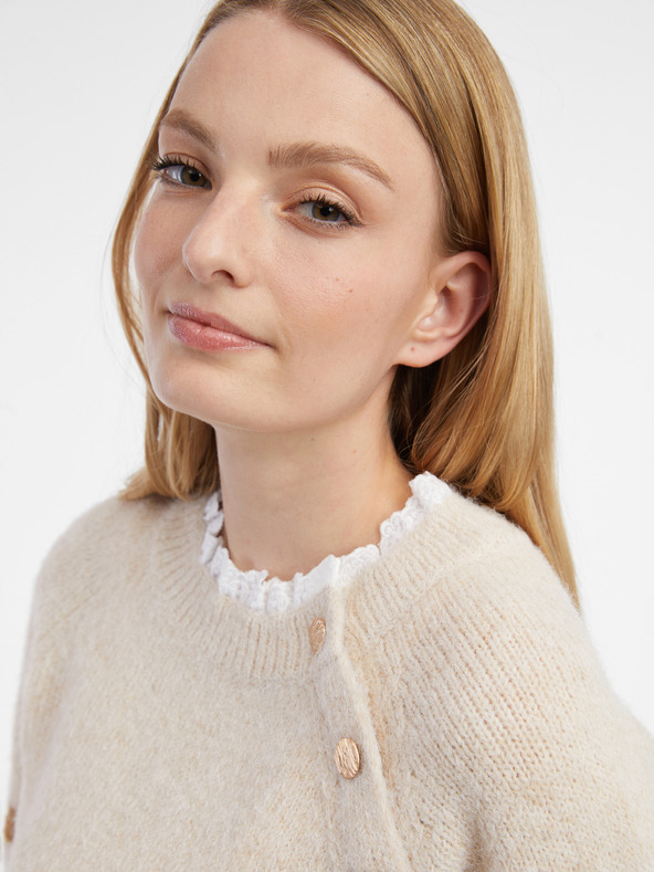 Orsay Beige gestreifter Damenpullover ORSAY