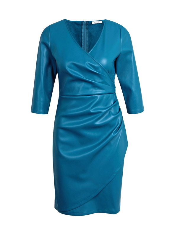 Orsay Blaues Damen-Kunstlederkleid ORSAY