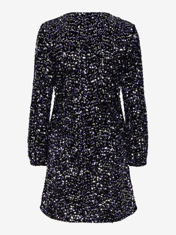 Pieces Schwarzes Damen Paillettenkleid Pieces Kam