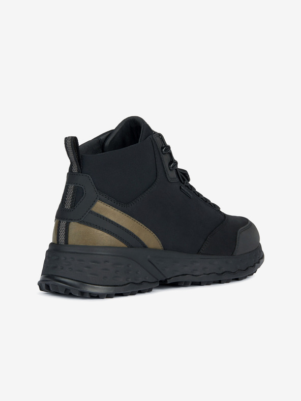 Geox Schwarze Herren-Turnschuhe mit Lederdetails Geox Sterrato