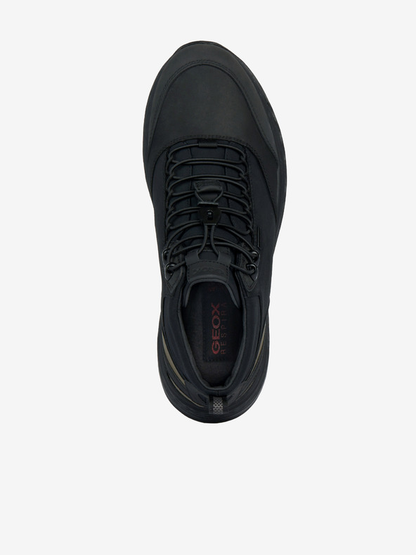 Geox Schwarze Herren-Turnschuhe mit Lederdetails Geox Sterrato