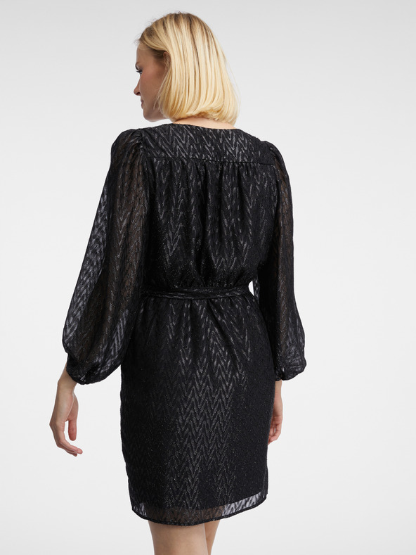 Orsay Schwarzes gemustertes Damenkleid ORSAY