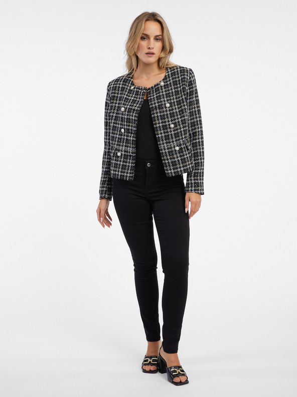 Orsay Schwarze gemusterte Damenjacke ORSAY