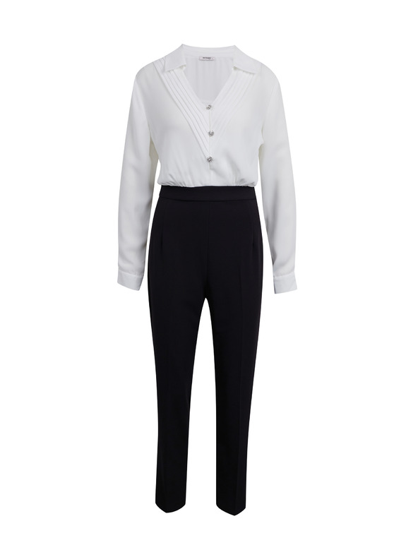 Orsay Schwarz-weißer Damen-Jumpsuit ORSAY