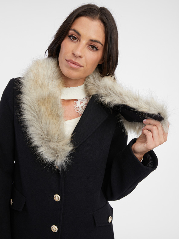 Orsay Schwarzer Damenmantel aus Wollmischgewebe ORSAY