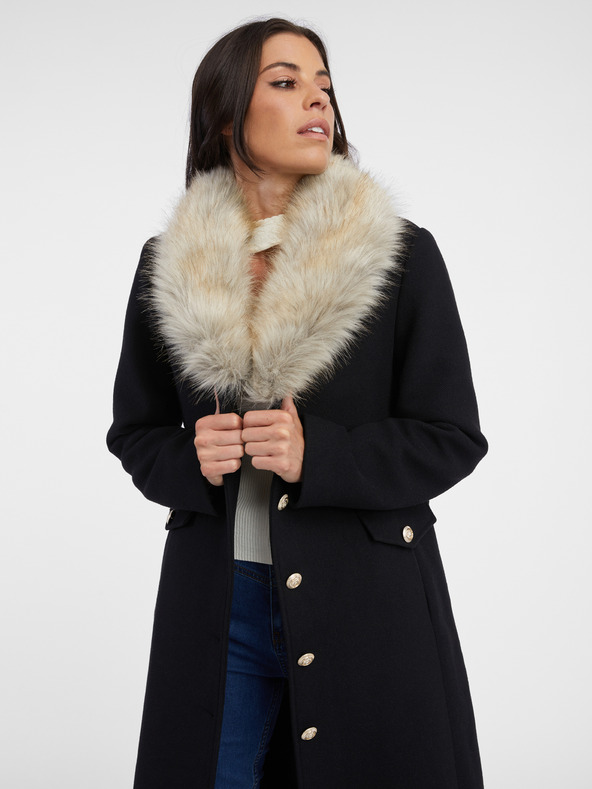 Orsay Schwarzer Damenmantel aus Wollmischgewebe ORSAY