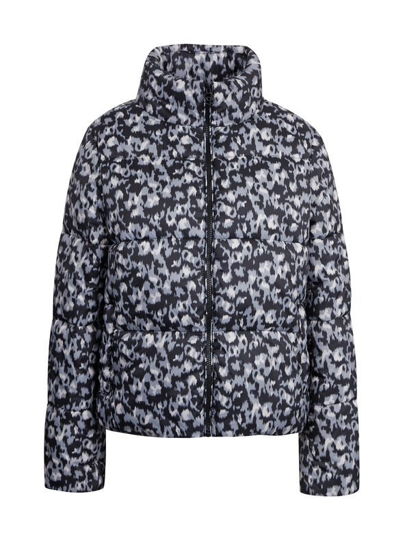 Orsay Grau-schwarz gemusterte Damen-Steppjacke ORSAY