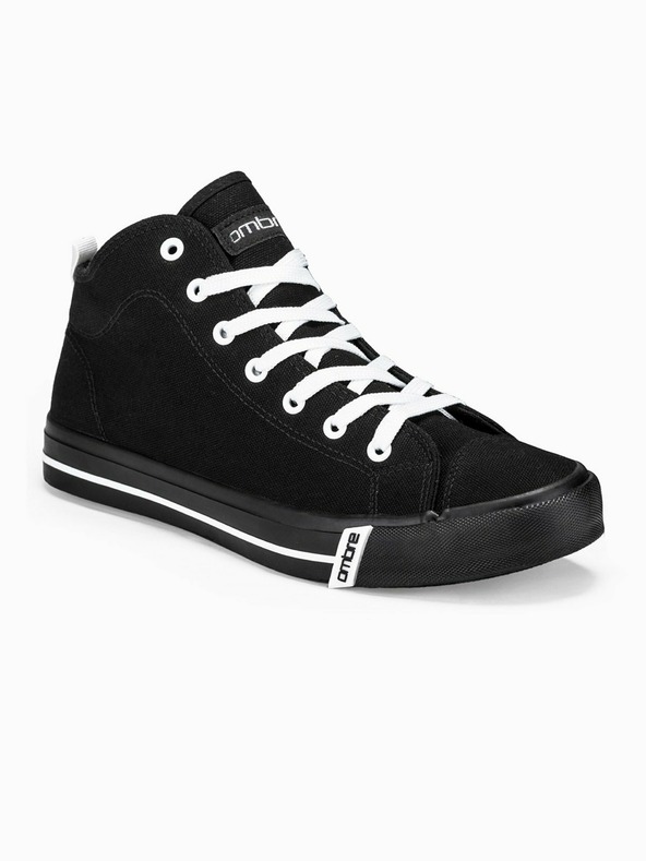 Ombre Clothing Schwarze Herren-Turnschuhe T304