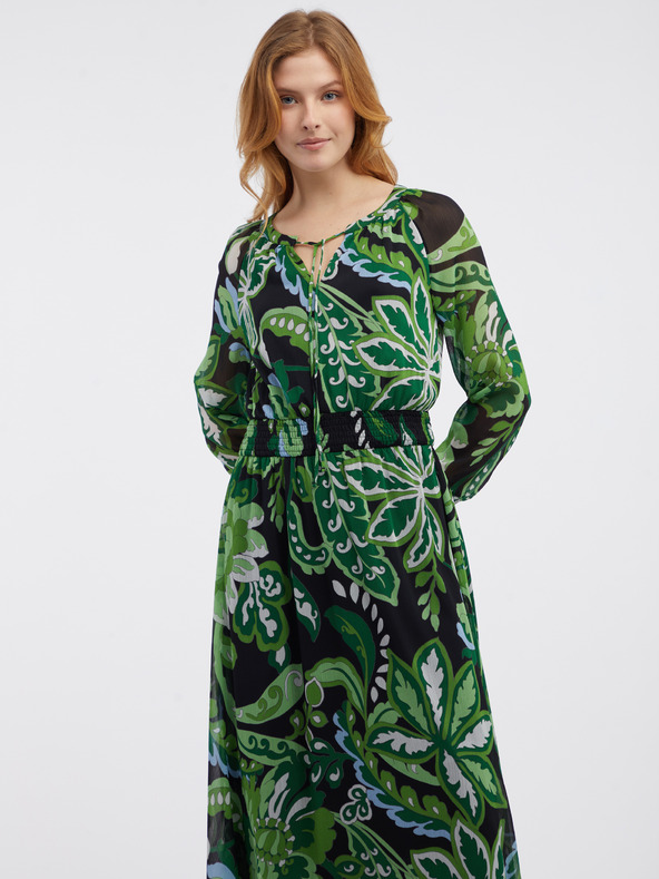 Orsay Grünes Damen-Blumenkleid ORSAY