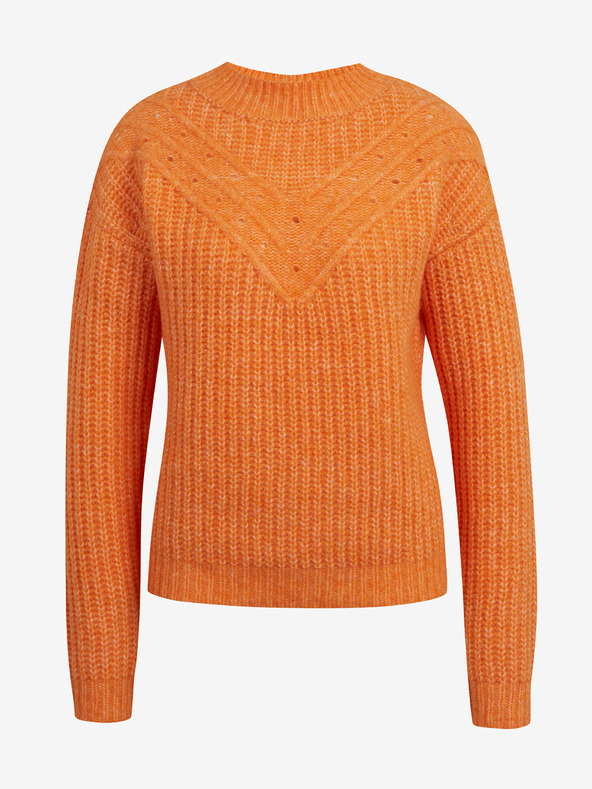 Orsay Orangefarbener Damen-Ripp-Pullover ORSAY