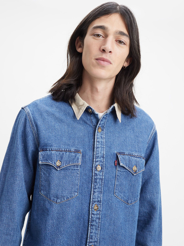 Levi's® Blaues Herren Levi's® Western Denim Hemd