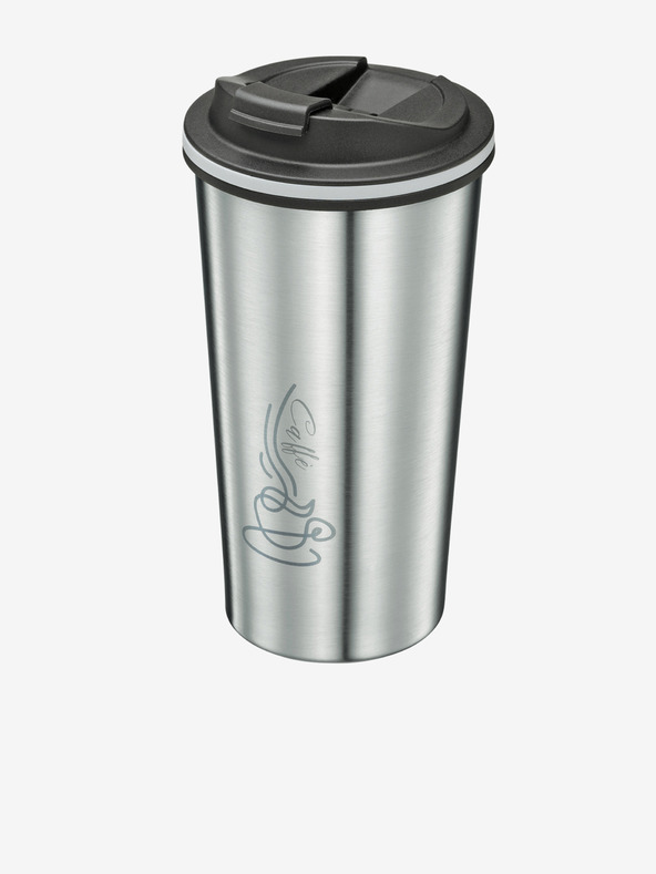 Cilio Reisebecher in Silberfarbe Celeste 355 ml Cilio