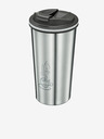 Cilio Reisebecher in Silberfarbe Celeste 355 ml Cilio