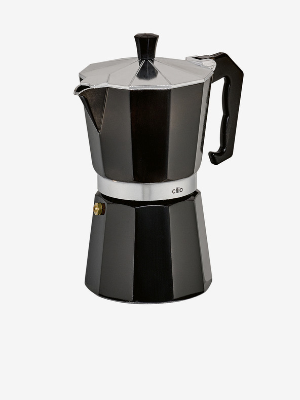 Cilio Schwarze Classico 6-Tassen-Mokka-Kaffeemaschine/Expressor Cilio
