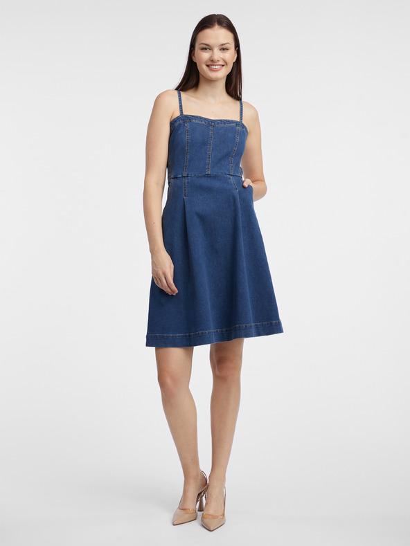 Orsay Dunkelblaues Damen-Denim-Kleid ORSAY