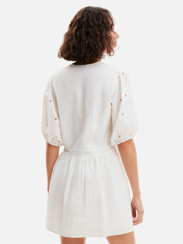 Desigual Weißes Desigual Lombard Damen Minikleid