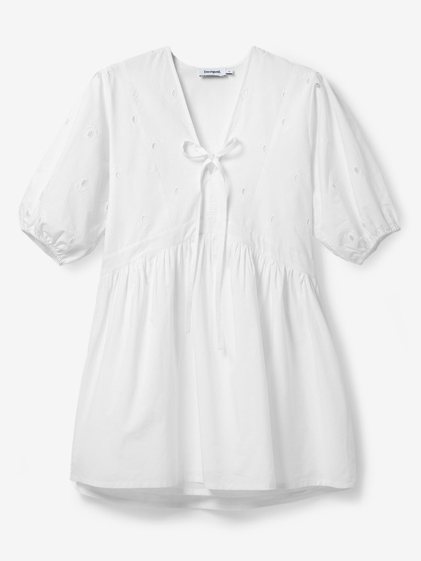 Desigual Weißes Desigual Lombard Damen Minikleid