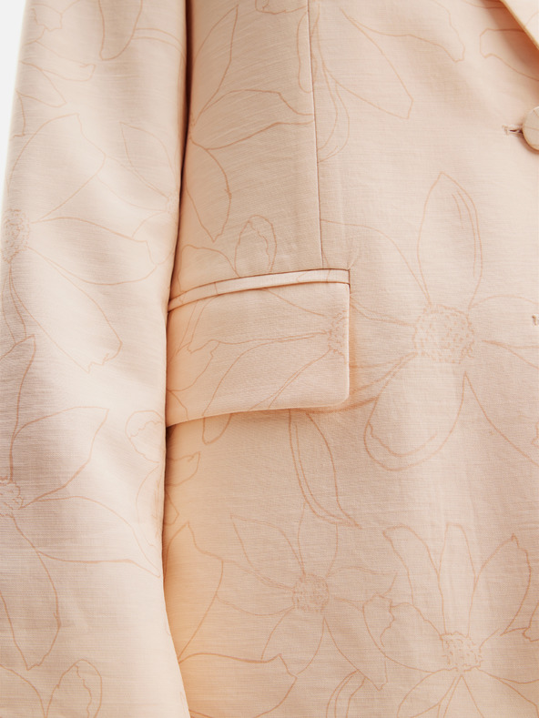 Desigual Apricotfarbene geblümte Damenjacke Desigual Elbert