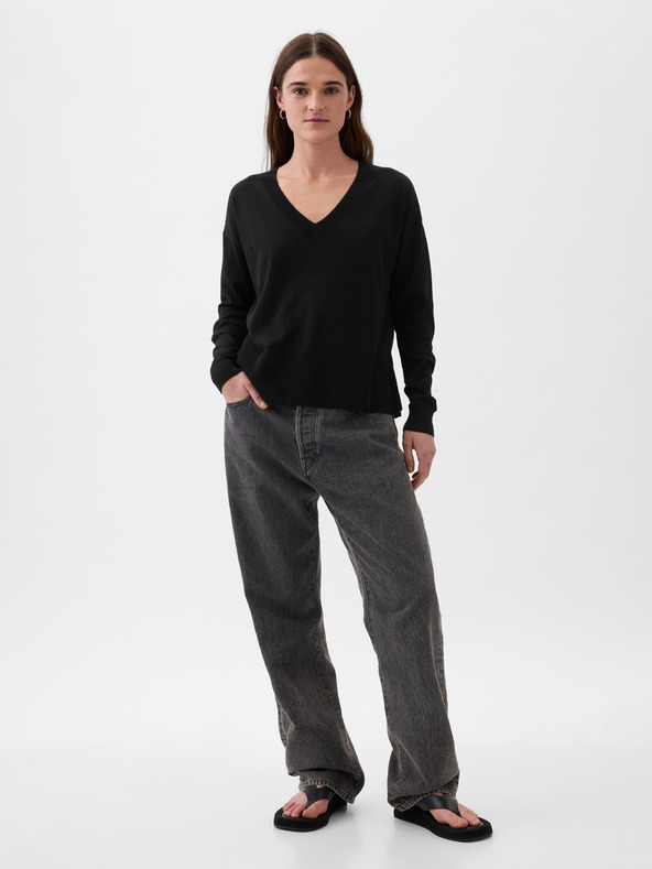 GAP Leinenpullover mit Schlitzen GAP