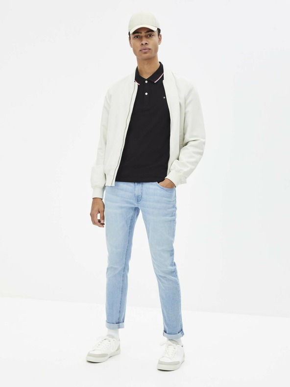 Celio Schwarzes Herren-Poloshirt Celio Necetwo