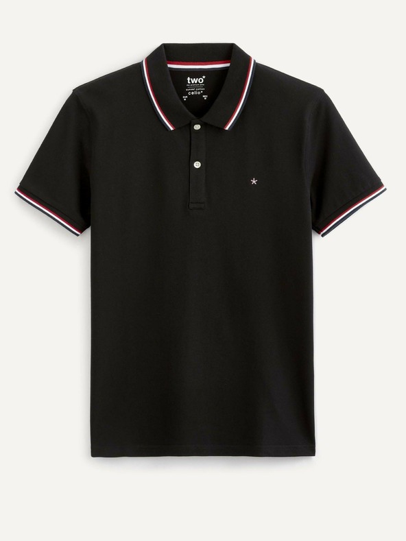 Celio Schwarzes Herren-Poloshirt Celio Necetwo