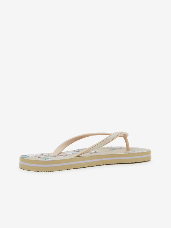 Orsay Beige gemusterte Damen-Flip-Flops ORSAY