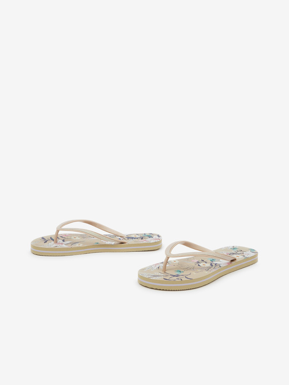 Orsay Beige gemusterte Damen-Flip-Flops ORSAY