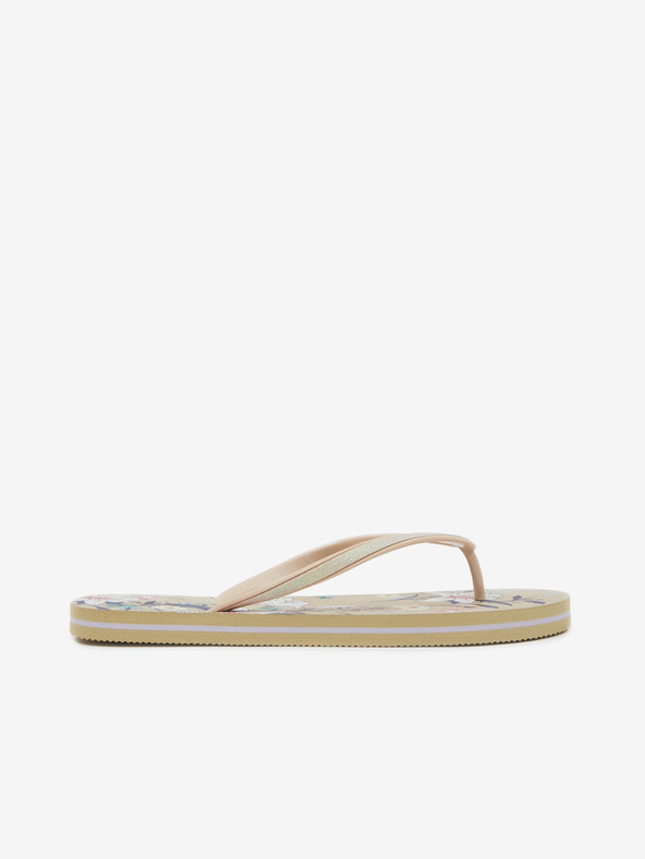Orsay Beige gemusterte Damen-Flip-Flops ORSAY