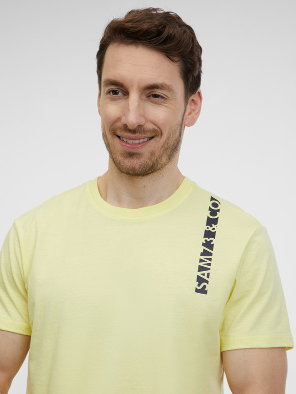 Sam 73 Hellgelbes Herren-T-Shirt SAM 73 Fabio