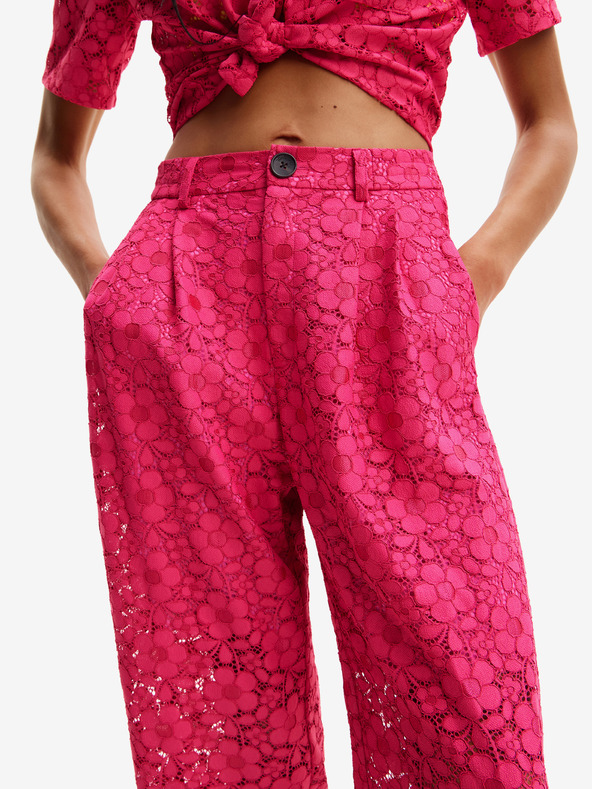 Desigual Dunkelrosa Desigual Damen-Spitzenhose Dharma