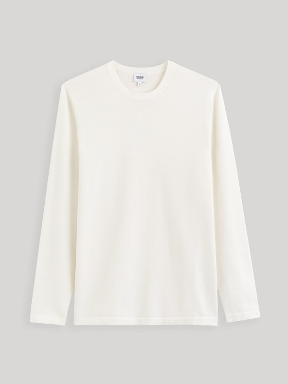 Celio Weißer Herren-Basic-Pullover Celio Gewells