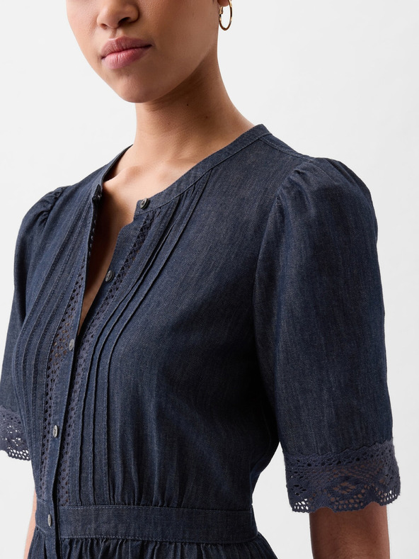 GAP Midikleid aus Denim mit Spitze GAP