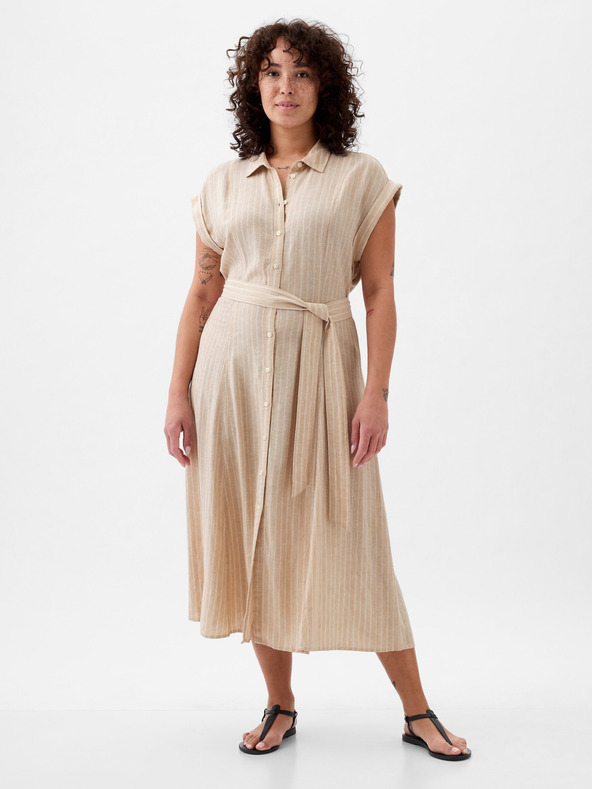 GAP Midikleid aus Leinenmischung GAP