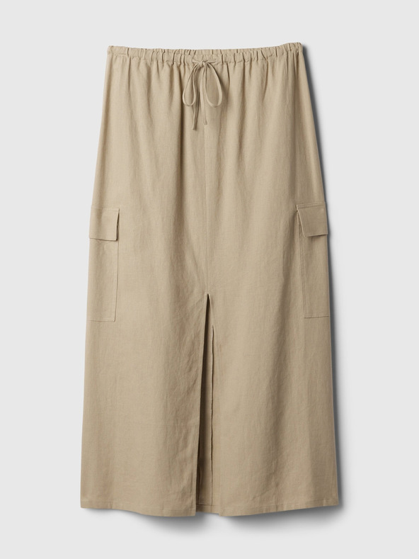 GAP Midirock aus Leinen Utility GAP