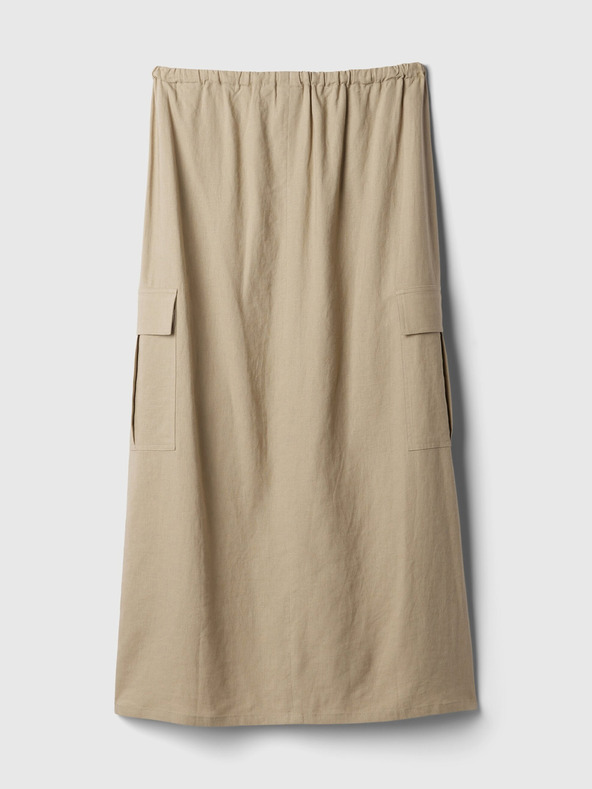 GAP Midirock aus Leinen Utility GAP