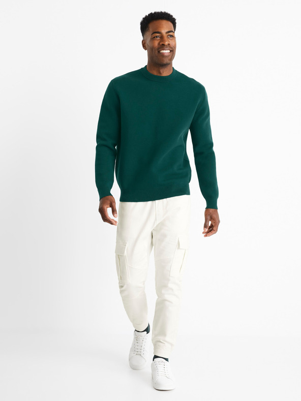 Celio Cremefarbene Herren Cargohose Celio Cokit4