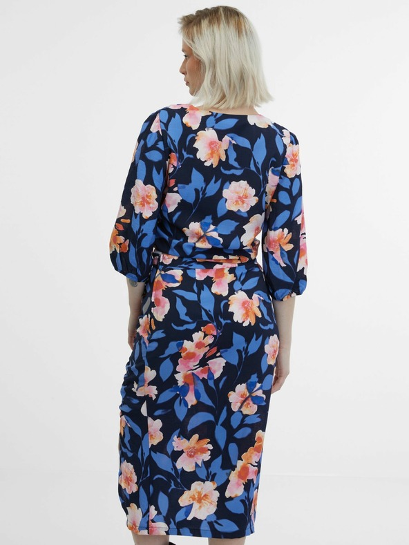 Orsay Dunkelblaue Bluse mit Blumenmuster ORSAY
