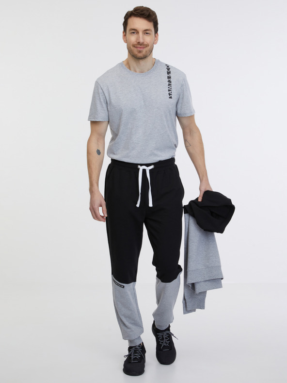 Sam 73 Graue und schwarze Herren-Sweatpants SAM 73 Jorge