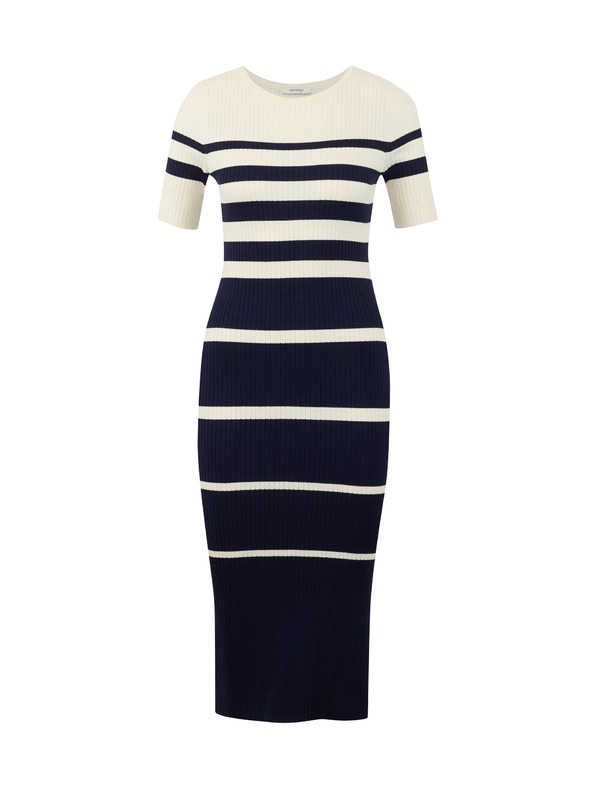 Orsay Blau gestreiftes Damenkleid ORSAY