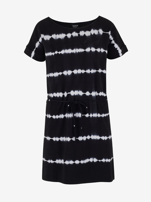Sam 73 Weiß-schwarz gemustertes Damenkleid SAM 73 Raquel
