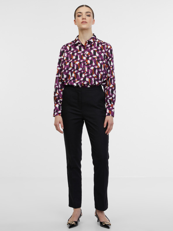 Orsay Lila gemustertes Damenhemd ORSAY