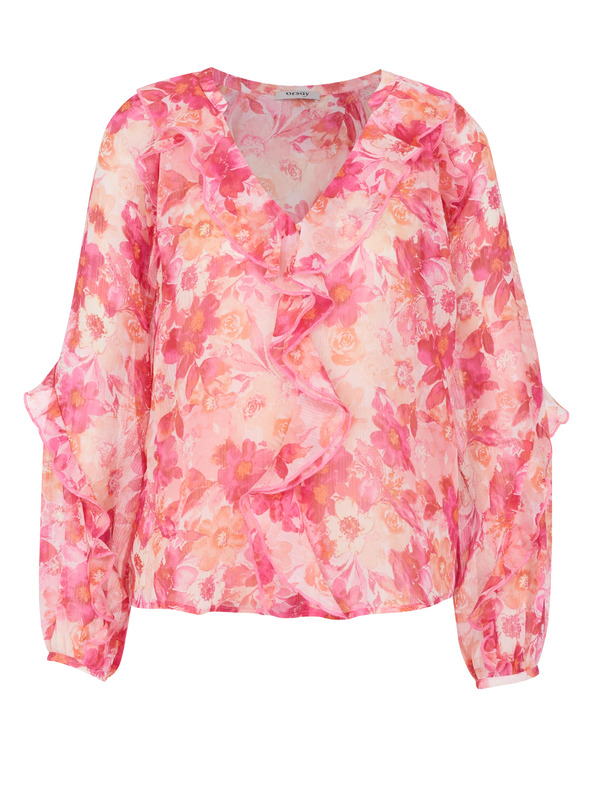 Orsay Rosa Damen-Bluse mit Blumenmuster ORSAY