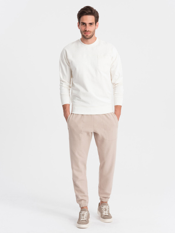 Ombre Clothing Beige Herren Ombre Clothing CARROT Jogginghosen