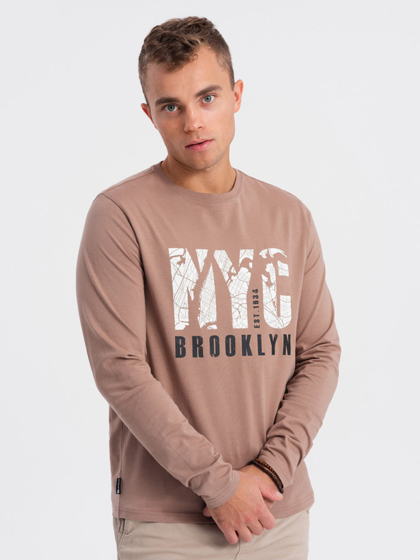 Ombre Clothing Braunes Herren-T-Shirt Ombre Clothing