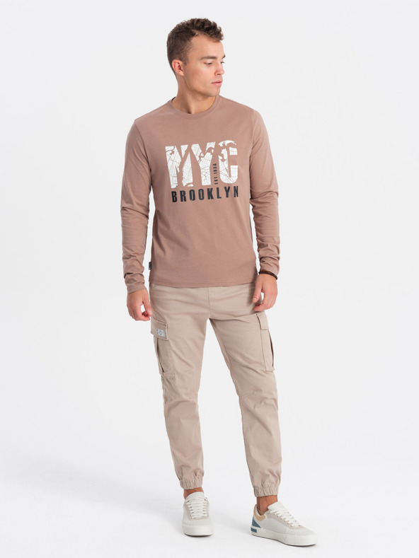 Ombre Clothing Braunes Herren-T-Shirt Ombre Clothing
