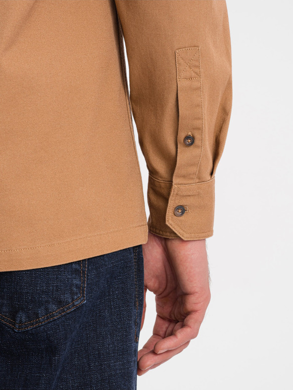 Ombre Clothing Braunes Herrenhemd Ombre Clothing