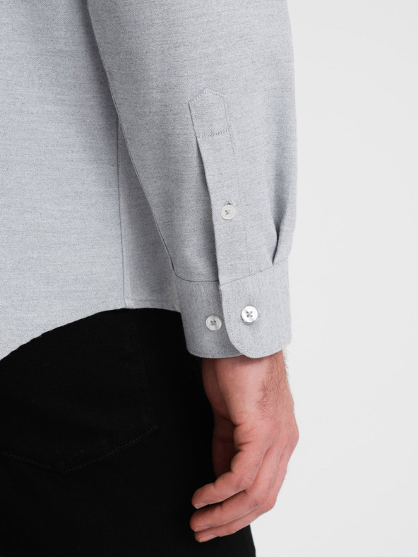 Ombre Clothing Hellgraues Herrenhemd brindle Ombre Clothing