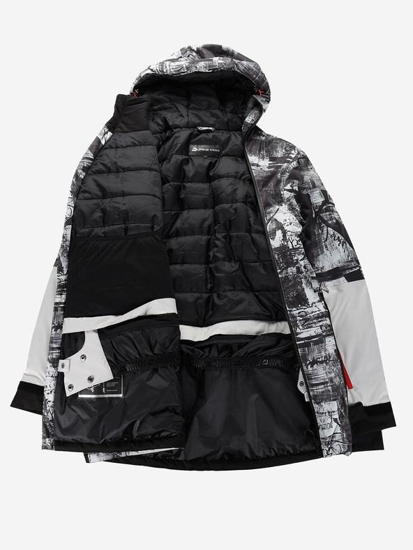 ALPINE PRO Graue Herren-Skijacke ALPINE PRO Omeq