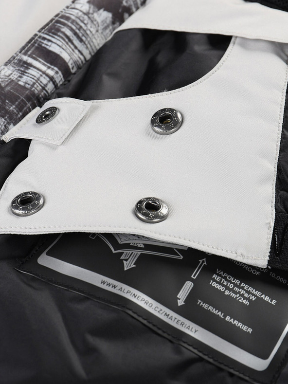 ALPINE PRO Graue Herren-Skijacke ALPINE PRO Omeq