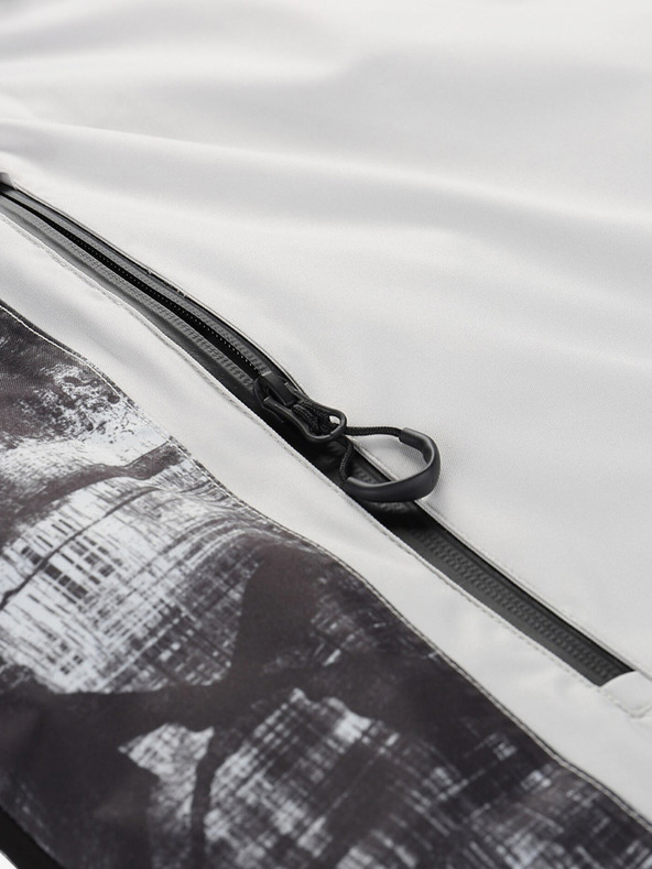 ALPINE PRO Graue Herren-Skijacke ALPINE PRO Omeq